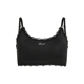 Karl Lagerfeld Spodnja majica  Bralette mit Signature-Spitzenbesatz   črna