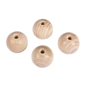 Rayher Lesene kroglice, naravne, 30 mm o, luknja 6 mm, 4 kom., (22005872)