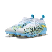 PUMA FUTURE 9 MATCH PLAYMAKER FG/AG Football Boots Youth, Age, White/Vibrant Blue/Sun Stream, 28