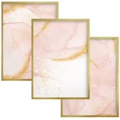 shumee Rožnati plakati Plakati Stenska slika Glamour Gold Spalnica Set