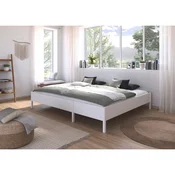 Rauch Möbel DRUŽINSKA POSTELJA 240 cm  x 200 cm , leseni material bela
