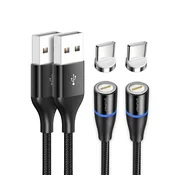 USB-C magnetni kabel 2 m – črna (1 kos)