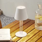 Lindby LED namizna svetilka za polnjenje Janea TWIN, bela, kovinska - Sodobni - Kovina