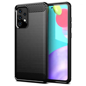 Techsuit - Carbon Silicone ovitek za Samsung Galaxy A52 4G / A52 5G / A52s 5G - črn