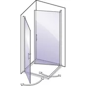 Camargue Vario vrata za tuš kabinu 90 x 195 cm, srebrni profil S3