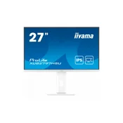 Iiyama 27 WHITE IPS-panel, 1920x1080@100Hz, 300cd/m2, 15cm Height Adj. Stand, Speakers, HDMI, DisplayPort, 1ms (MPRT), USB 2x2.0, dual monitor setup with XUB2797HSN-W2