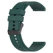 Univerzalen silikonski pas Techsuit W026 20mm za pametne ure - temno zelen