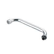 INF Izhodna cev pipe iz nerjavečega jekla - 18 mm horizontalna z 25 mm medeninasto matico, (5000158149)