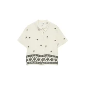 VERO MODA Bluza VMKAI  svetlo bež / črna