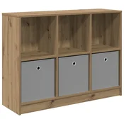 Vidaxl Strani šal s predalom Umetni hrast 102 x 32 x 73,5 cm