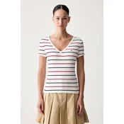 Tommy Jeans Majica Low  modra / rdeča / bela