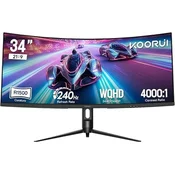 Gaming monitor KOORUI – G3441XC, 34, UWQHD, 240Hz, 1ms, VA, Zakrivljeni