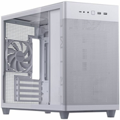 Kućište Asus Prime AP201 TG, Small tower, kaljeno staklo, bez napajanja, Micro ATX, bijelo 90DC00G3-B39010
