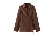 MANGO Bluza GALE temno rjava