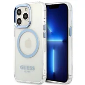 shumee Ovitek Guess Metal Outline Magsafe - iPhone 13 Pro (prozoren/moder)