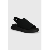 Sandali Calvin Klein Jeans SLING KNIT SANDAL MG UC ženski, črna barva, YW0YW01346