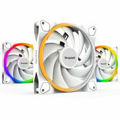 Bodi tiho! Hladilnik 14cm - LIGHT WINGS WHITE 140mm PWM Triple Pack (RGB, 2200rpm, 31dB, bela)