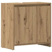 Vidaxl Omarica za umivalnik artisan hrast 60x33x60 cm inž. les