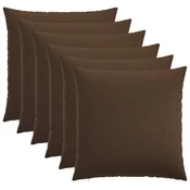 vidaXL Prevleka za blazino 6 kos HEERLEN Rjava 80 x 80 cm Blago