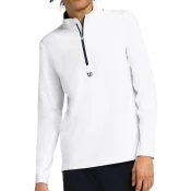 Moški pulover Wilson  M Elevate Performance 1/2 Zip Bright White S