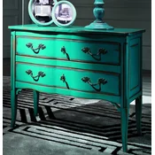 Casa Padrino luxury baroque dresser antique green/silver - Handmade chest of drawers with 2 drawers - Baroque bedroom furniture - Baroque furniture - Luxury quality - Made in Italy