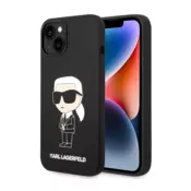 Maska Karl Lagerfeld Hc Silicone NFT Ikonik za iPhone 15 Plus crna