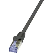 LogiLink RJ45 mrežni kabel CAT 6A S/FTP [1x RJ45 utikač - 1x RJ45 utikač] 0.25 m crni nezapaljivi,