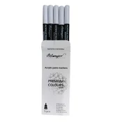 Artmagico Artmagico Akrilni marker, 5 kosov, bel, 0,7 mm