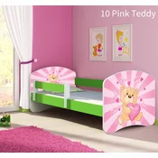 Djecji krevet ACMA s motivom, bocna zelena 180x80 cm 10 Pink Teddy Bear