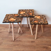 HANAH HOME Set 3 stocica 3Shp22 Camel