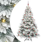 Vidaxl Umetno zložljivo božično drevo 210 cm 300 LED Toplo bela