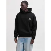 JACK & JONES Majica JORNORREBRO črna/bela