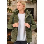 M8657 DEWBERRY MENS COAT-PLAIN KHAKI
