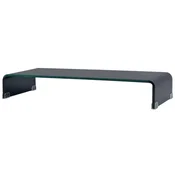 Stalak za TV/Monitor Stakleni Crni 80x30x13 cm
