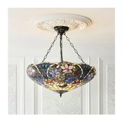 Endon 111887 - Luster na lancu Tiffany SULLIVAN 3xE27/10W/230V precnik 57 cm