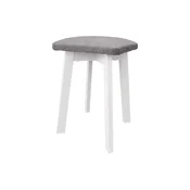 Tabure LUBE 36x36 cm bela/siva