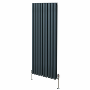 MONSTER Ovalni stebrični radiator in ventili - 1600 mm x 600 mm - antracitno siva, (21569955)
