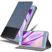 Cadorabo Cadorabo Case, združljiv s Sonyjem v temno modri črni barvi - zaščitni pokrov z magnetnim zapiranjem, stoječo funkcijo in režo za kartico, (20566641)