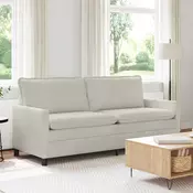 vidaXL Kavč Krem 196 x 81 x 87,5 cm Žamet