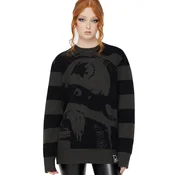 Pulover unisex Corpse Bride - Emily Stripe - KILLSTAR - KSRA013325