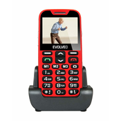 Evolveo telefon za starije Easyphone XD, crvena