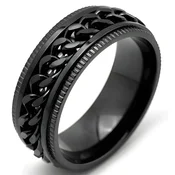 Prstan Charles - črn / 62 mm KP17108