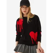 Bianco Lucci Pulover Pullover rdeča/črna