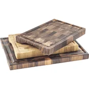 Gastro rezalna deska iz hrastovega lesa 390 x 300 mm, z utorom