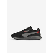Grey and black sneakers with leather details Puma Runtamed Plus