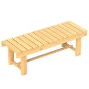Homestar Vrtna klop za 2 osebi 110x38x35 cm naravna barva