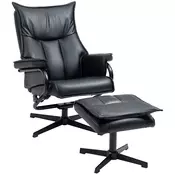 Homestar Ležalnik s počivalnikom 75x84x101 cm Črn
