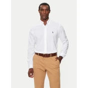 POLO RALPH LAUREN Srajca FEATHERWEIGHT MESH-z dolgimi rokaviL-KNT, bela