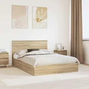 Krevet s od storage Sonoma hrast 160 x 200 cm Konstruirano drvo