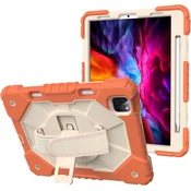 Ohišje za iPad Air 4/5 10,9 s stojalom in ramenskim pasom oranžno